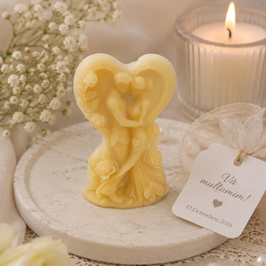 Marturia Cuplu, Accesorii nunta, Amintiri si cadouri de nunta, Marturii, Lumanare si fabricarea lumanarilor, Marturia cuplu este confectionata din ceara parfumata. Are dimensiunea de 8 cm inaltime si 5,4cm la..., ARTYNOS