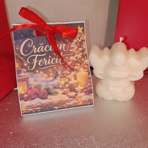Lumânare parfumată handmade în formă de ren � Cadou de Crăciun pentru familie, prieteni și colegi - crăciun - decorațiuni de crăciun de casă - lumânări de crăciun - Artynos.ro