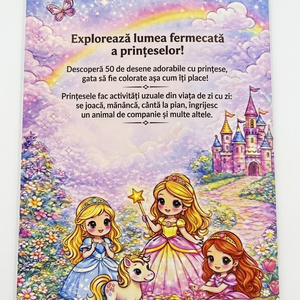 Carte de colorat printese - jucării și echipamente pentru copii - cărți pentru copii, cărți textile - Artynos.ro