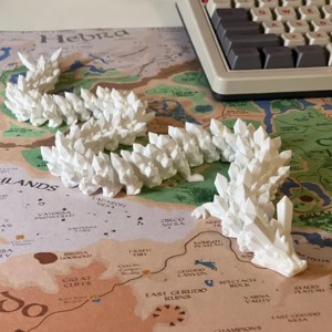 Dragon Shardscale articulat � figurină mobilă de dragon din cristal de 50 cm � imprimată 3D -  - Artynos.ro