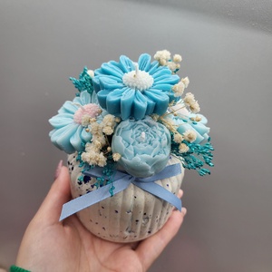 Aranjament lumânări în vas ceramic hand made -  - Artynos.ro
