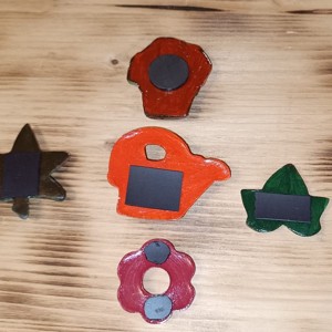 Magnet pornit stil vintage. Ipsos. Magneți. Artizanat. Decor frigider. Decor pentru sufragerie acasă. 5 bucăți. -  - Artynos.ro