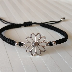 Bratara macramé impletita - Floare neagra, , , ARTYNOS