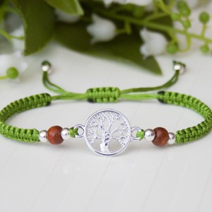Bratara macramé impletita - Tree of Life verde, , , ARTYNOS