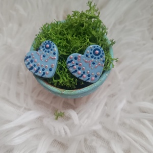 Cercei inimioara blue - Artynos.ro