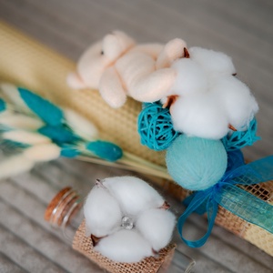 Lumânare botez băiețel, din ceară naturală de albine - accesorii nuntă - materiale decor pentru nuntă - lumânări de nuntă și suport lumânări - Artynos.ro