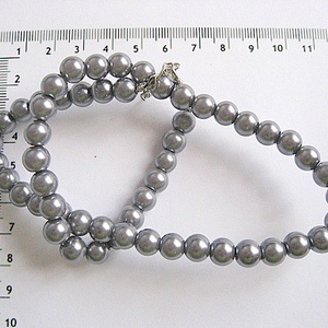 perle sticla gri 18517, Accessorii si unelte, Margea, componente de bijuterii, Margea din sticla, Confectionarea bijuteriilor, ARTYNOS