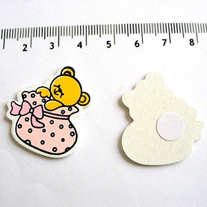 Figurine din placaj subtire de lemn ursulet  fetita  roz  18459, Accessorii si unelte, Accesorii decorative, Figurine, Altele, ARTYNOS