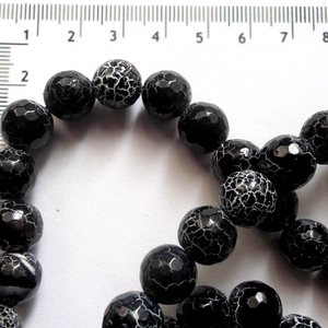 Sirag onix crackle frosted fatetate 44243 - accessorii și unelte - mărgea, componente de bijuterii - piatră prețioasă - Artynos.ro