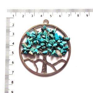 Pandantiv cu arborele vietii cu turcoaz 44365, Bijuterii, Coliere, Pandative, Confectionarea bijuteriilor, ARTYNOS