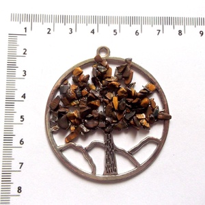 Pandantiv cu arborele vietii cu ochi de tigru  44367 - Artynos.ro