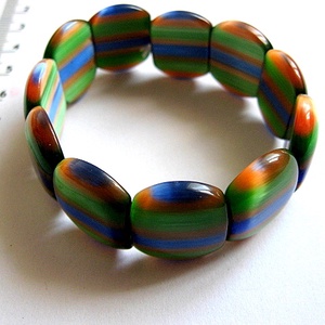 margele ochi de pisica verde, maro si albatru 22983, Accessorii si unelte, Margea, componente de bijuterii, Piatra pretioasa, Confectionarea bijuteriilor, ARTYNOS