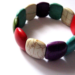 margele howlite turcoaz , alb , mov .rosu si verde 51426, Accessorii si unelte, Margea, componente de bijuterii, Piatra pretioasa, Confectionarea bijuteriilor, ARTYNOS