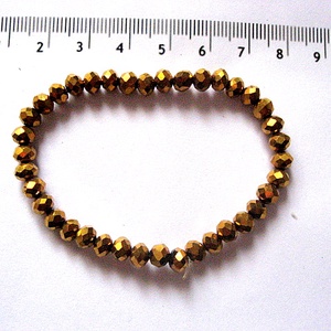 sirag cristale  sticla auriu fatetate 51721, Accessorii si unelte, Margea, componente de bijuterii, Margea din sticla, , ARTYNOS