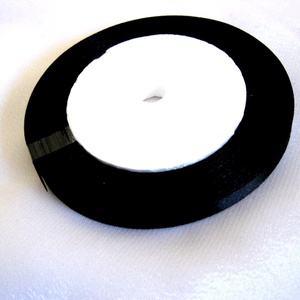 Panglica satin negru 10 mm 51890, Accessorii si unelte, Mercerie, Panglica, curea, Aranjament de flori, Confectionarea bijuteriilor, ARTYNOS