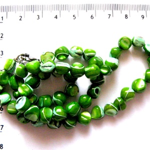 Sirag margele sidef verde nuggets 51766, Accessorii si unelte, Margea, componente de bijuterii, Piatra pretioasa, Confectionarea bijuteriilor, ARTYNOS