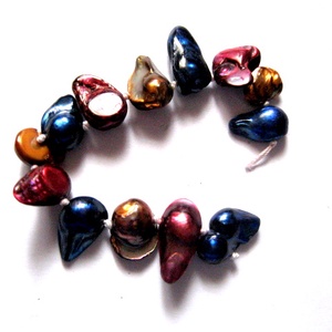 Sirag perle naturale neregulate  multicolore 51552, Accessorii si unelte, Margea, componente de bijuterii, Sclipici, strass, Confectionarea bijuteriilor, ARTYNOS