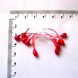 Stamine artificiale decorative, rosii 51942 - Artynos.ro