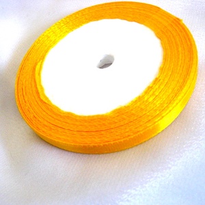 Panglica satin galben 10 mm 51891, Accessorii si unelte, Mercerie, Panglica, curea, Aranjament de flori, Confectionarea bijuteriilor, ARTYNOS