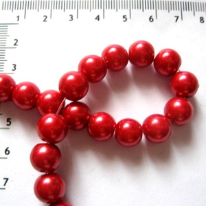 perle sticla rosii  52082, Accessorii si unelte, Margea, componente de bijuterii, Margea din sticla, Confectionarea bijuteriilor, ARTYNOS