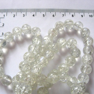 Margele sticla crackle, sferice transparente 52083, Accessorii si unelte, Margea, componente de bijuterii, Margea din sticla, Confectionarea bijuteriilor, ARTYNOS