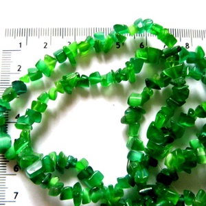 Chips ochi de pisica verde crud 52071, Accessorii si unelte, Margea, componente de bijuterii, Piatra pretioasa, Confectionarea bijuteriilor, ARTYNOS