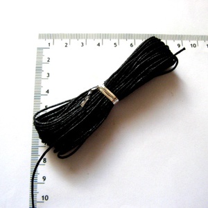 Ata cerata din bumbac negru 52304, Accessorii si unelte, Material de impachetare, Snur, Confectionarea bijuteriilor, Aranjament de flori, ARTYNOS