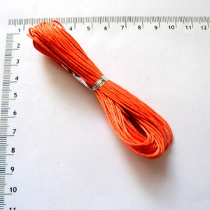 Ata cerata din bumbac portocaliu 52313, Accessorii si unelte, Mercerie, Fire, ata de crosetat, Fir bumbac, Confectionarea bijuteriilor, ARTYNOS