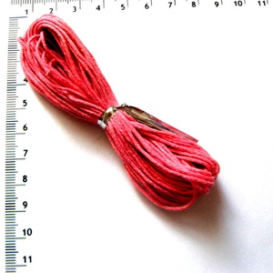 Ata cerata din bumbac  roz 52314, Accessorii si unelte, Mercerie, Fire, ata de crosetat, Fir bumbac, Confectionarea bijuteriilor, ARTYNOS