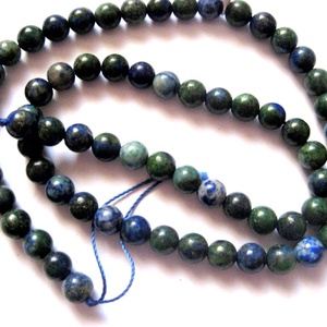 Sirag margele sfere Azurit 6mm 51275, Accessorii si unelte, Margea, componente de bijuterii, Piatra pretioasa, Confectionarea bijuteriilor, ARTYNOS