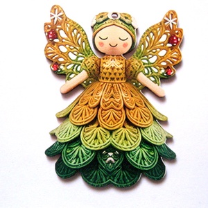 figurine lemn cu ingeras 51018 - Artynos.ro