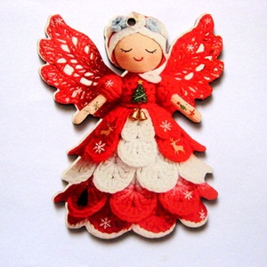 figurine lemn cu ingeras 50999 - Artynos.ro