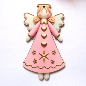figurine lemn cu ingeras 51026 - Artynos.ro