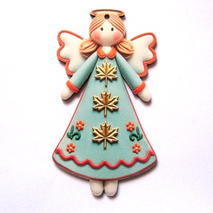 figurine lemn cu ingeras 51016 - Artynos.ro