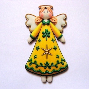 figurine lemn cu ingeras 51017, Accessorii si unelte, Accesorii decorative, Figurine, , ARTYNOS
