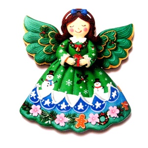 figurine lemn cu ingeras 51003 - Artynos.ro