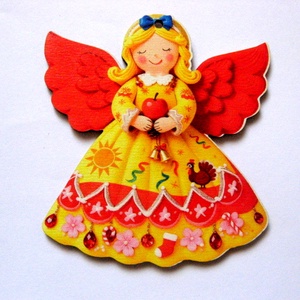 figurine lemn cu ingeras 51004, Accessorii si unelte, Accesorii decorative, Figurine, , ARTYNOS