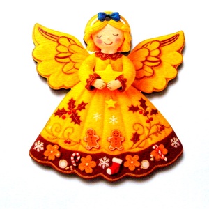 figurine lemn cu ingeras 51008, Accessorii si unelte, Accesorii decorative, Figurine, , ARTYNOS