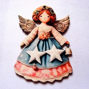 figurine lemn cu ingeras 51080 - Artynos.ro