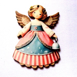 figurine lemn cu ingeras 51083 - Artynos.ro