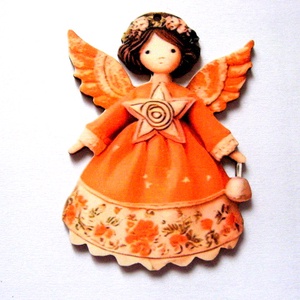 figurine lemn cu ingeras 51086, Accessorii si unelte, Accesorii decorative, Figurine, , ARTYNOS