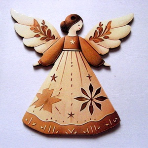 figurine lemn cu  ingeras 51088 , Accessorii si unelte, Accesorii decorative, Figurine, , ARTYNOS