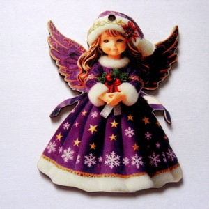 figurine lemn cu ingeras 51093 - Artynos.ro