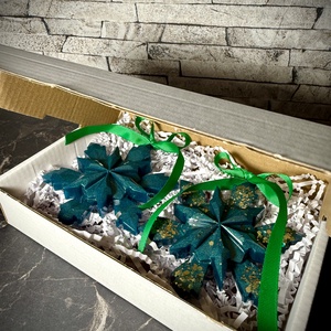 Fulgi din rasina - crăciun - decorațiuni de crăciun de casă - figurine pentru pomul de crăciun - Artynos.ro