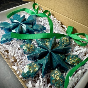 Fulgi din rasina - crăciun - decorațiuni de crăciun de casă - figurine pentru pomul de crăciun - Artynos.ro