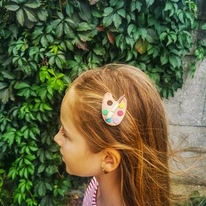Clame de par Paletă de artist - handmade cu suflet - îmbrăcăminte și modă - accesorii păr - accesorii de păr - Artynos.ro