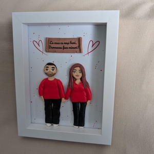 Tablou personalizat cu figurine modelate din lut polimeric - Familia - casă & stil de viață - accesorii pentru decorat casa - picturi murale - panouri și tablouri, panouri decorative - Artynos.ro