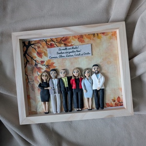 Tablou personalizat cu figurine modelate din lut polimeric - Prieteni - Colegi, Casa & Stil de viata, Decoratiuni de casa, Picturi murale, Tablou din mai multe piese, Papusi si fabricare de marionete, Plastilina, ARTYNOS