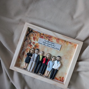 Tablou personalizat cu figurine modelate din lut polimeric - Prieteni - Colegi - casă & stil de viață - decorațiuni de casă - picturi murale - tablou din mai multe piese - Artynos.ro