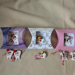 Martisoare handmade din lut polimeric � Dintisor, halat medical, tematica medicala, cadou de 1 Martie, Bijuterii, Martisor, Obiecte pictate, Plastilina, ARTYNOS